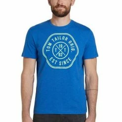 Rabatt 🔥 TOM TAILOR Rundhalsshirt mit großem Logoprint Dunkelgrau, Sky Captain Blue, Royalblau, Weiß 🌟 -Tom Tailor Verkaufsgeschäft 798c0ecf f7ed 5d5f b227 47685653d856