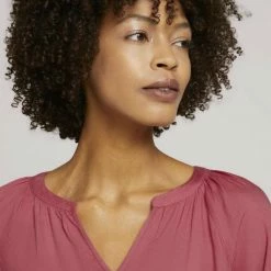 Besorgen 🔥 TOM TAILOR Langarmbluse »Geraffte Bluse mit LENZING(TM) ECOVERO(TM)« Dark Denim Blue, Cozy pink, Whisper White, Dark maroon red 🧨 -Tom Tailor Verkaufsgeschäft 79f40c2b 8a28 56c2 ae96 76e8bae38968