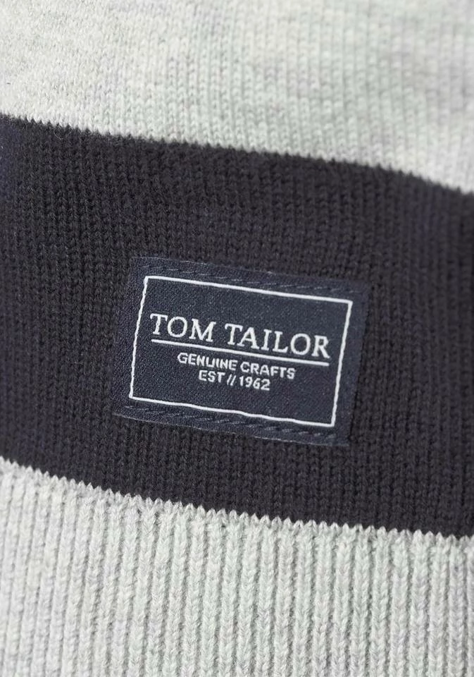 Blitzangebot 🔥 TOM TAILOR Rundhalspullover mit Blockstreifen Camel navy red stripe, Navy white beige stripe, Blue navy white stripe, Beige navy block stripe 🥰 6 Blitzangebot 🔥 TOM TAILOR Rundhalspullover mit Blockstreifen Camel navy red stripe, Navy white beige stripe, Blue navy white stripe, Beige navy block stripe 🥰 - Image 6