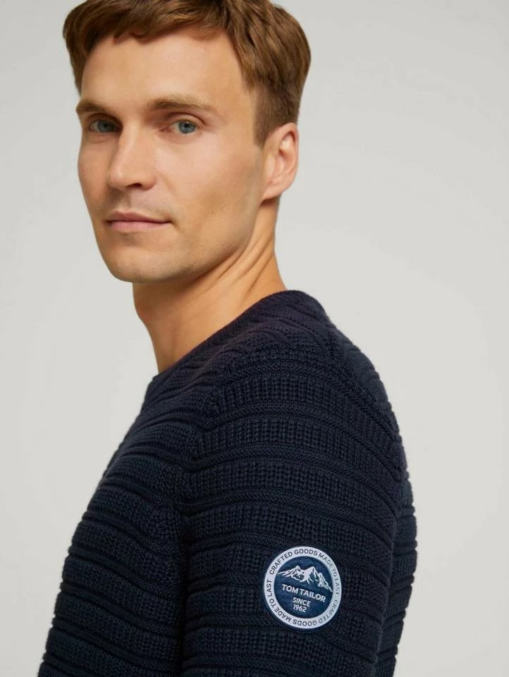 Schlussverkauf 🎁 TOM TAILOR Strickpullover »Strickpullover« Soft beige melange, Sky Captain Blue, Ultra marine blue melange ✔️ 5 Schlussverkauf 🎁 TOM TAILOR Strickpullover »Strickpullover« Soft beige melange, Sky Captain Blue, Ultra marine blue melange ✔️ - Image 5