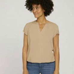 Bester Verkauf 💯 TOM TAILOR Langarmbluse »Kurzarm Bluse« Dark maroon red, Dusty pastel pink, French clay beige, Blue offwhite minimal ⌛ -Tom Tailor Verkaufsgeschäft 7ba360d8 194c 5137 bf5a 9260acedec10