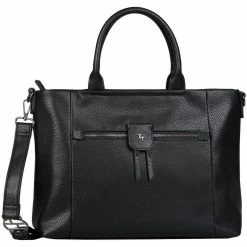 Bestpreis 🎉 TOM TAILOR Henkeltasche »BELLA«, mit viel Stauraum Black, Cognac ✔️