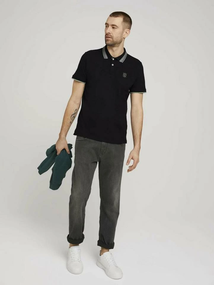 Bestes Angebot 😀 TOM TAILOR Poloshirt »Poloshirt« Light Stone Grey Melange, Aquarius turquoise, Plain Red, Black 😍 3 Bestes Angebot 😀 TOM TAILOR Poloshirt »Poloshirt« Light Stone Grey Melange, Aquarius turquoise, Plain Red, Black 😍 - Image 3