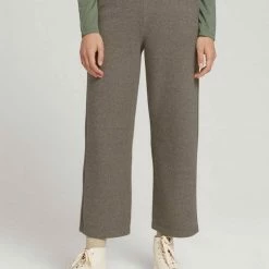 Coupon 🎁 TOM TAILOR Culotte »Cropped Stoffhose« Oyster grey melange, Java dark brown melange 👍 -Tom Tailor Verkaufsgeschäft 7ec8d5dc b718 51db bfee c25655b7825e