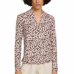 Top 10 🔔 TOM TAILOR Blusenshirt mit dekorativem Print und Knopfleiste Beige-braun-schwarz-gemustert, Schwarz-braun-wollweiß-gemustert ❤️