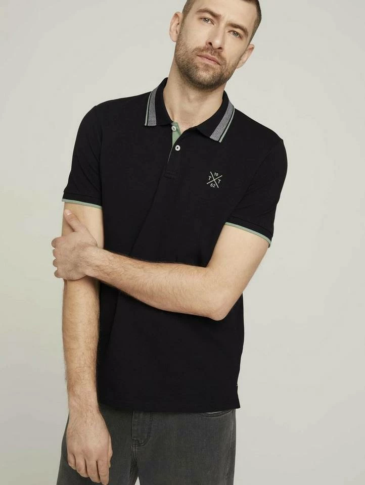 Bestes Angebot 😀 TOM TAILOR Poloshirt »Poloshirt« Light Stone Grey Melange, Aquarius turquoise, Plain Red, Black 😍 4 Bestes Angebot 😀 TOM TAILOR Poloshirt »Poloshirt« Light Stone Grey Melange, Aquarius turquoise, Plain Red, Black 😍 - Image 4