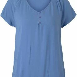 Budget 🔔 TOM TAILOR 👕 Shirtbluse mit Raffungen am Ausschnitt Sea Blue, Sky Captain Blue, Flamingo flower ⭐ -Tom Tailor Verkaufsgeschäft 80edb009 d071 596a 821a f616e6479b8b