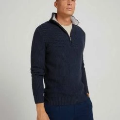 Neu ✔️ TOM TAILOR Strickpullover »Troyer Pullover« Light Soft Grey Melange, Brown oak melange, Sky Captain Blue 🛒 -Tom Tailor Verkaufsgeschäft 812f87d1 1715 5a4c 80ee c6929ac9a47a
