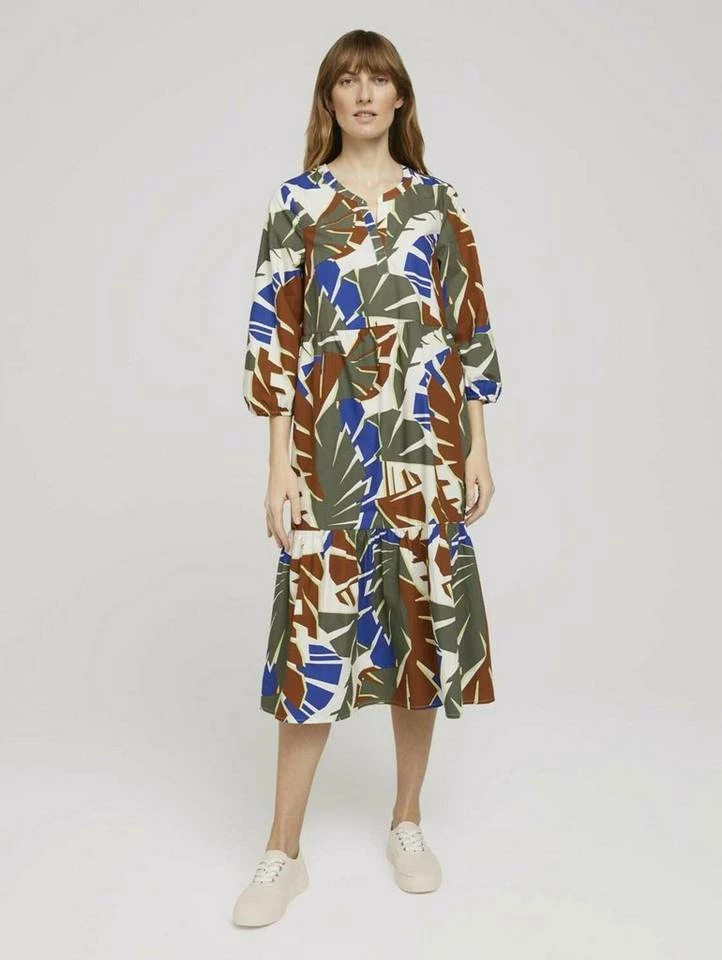 Besorgen 😀 TOM TAILOR Blusenkleid Multicolor botanical design, Anemone blue, Deep black, Grape Leaf Green 👍 8 Besorgen 😀 TOM TAILOR Blusenkleid Multicolor botanical design, Anemone blue, Deep black, Grape Leaf Green 👍 - Image 8
