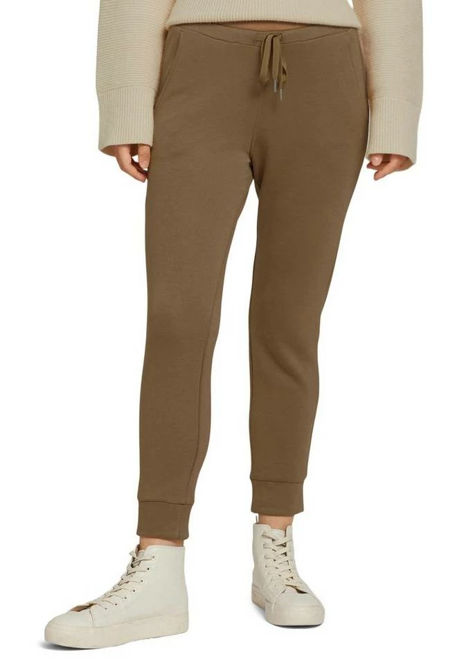 Bestpreis 😀 TOM TAILOR Jogger Pants mit Kordelzug durch den Bund Dark sepia, Iris flower ⭐ 1 Bestpreis 😀 TOM TAILOR Jogger Pants mit Kordelzug durch den Bund Dark sepia, Iris flower ⭐