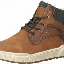 Am billigsten 🛒 TOM TAILOR »Lederimitat« Schnürstiefelette 😀