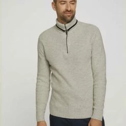 Bestpreis 🎁 TOM TAILOR Strickpullover Light Medium Grey Melange, Sky Captain Blue ✔️ -Tom Tailor Verkaufsgeschäft 8469cacd 48da 52e9 81b7 89cbb446f229