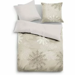 Schlussverkauf 🎁 Bettwäsche »Melange-Flanell Bettwäsche mit Reißverschluss,«, TOM TAILOR Sand, Hellblau, Grau ✨