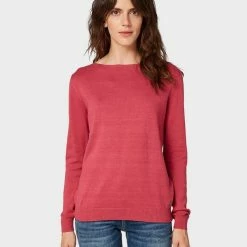 Billig 🔔 TOM TAILOR Strickpullover »Pullover U-Boot-Ausschnitt« Blush rose melange, Frozen Berry Sorbet, Merigold Yellow, Desert sand melange 🎁 -Tom Tailor Verkaufsgeschäft 8574b2c0 d8ef 5ad9 b51b 7f0b12c63930