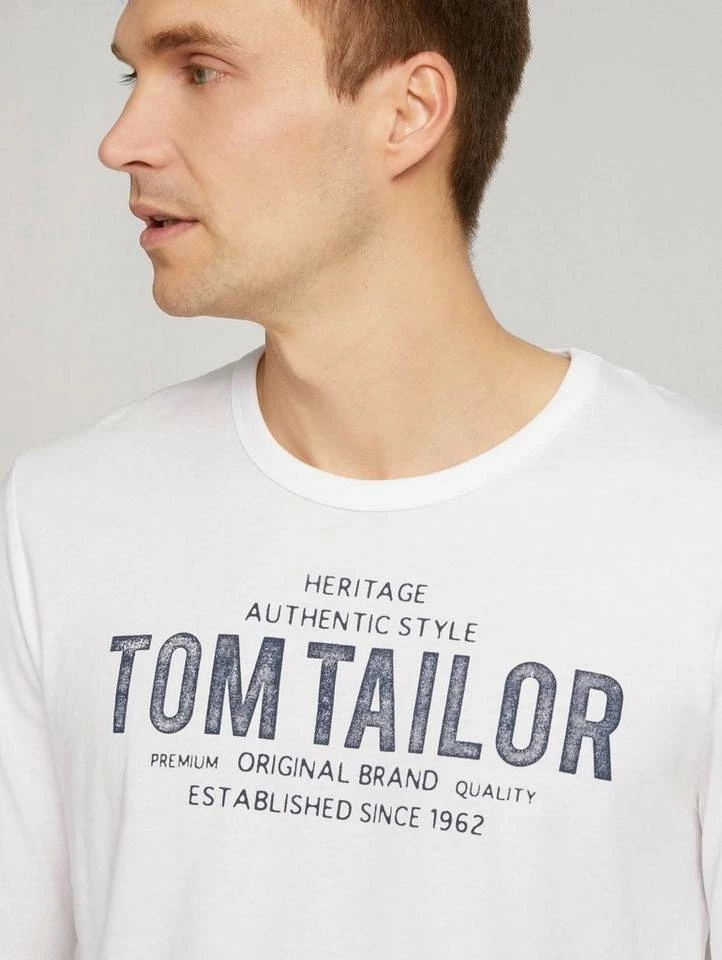 Angebote 🔔 TOM TAILOR T-Shirt »Langarmshirt mit Logoprint« Black, White 🌟 5 Angebote 🔔 TOM TAILOR T-Shirt »Langarmshirt mit Logoprint« Black, White 🌟 - Image 5