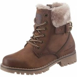 Am billigsten 😀 TOM TAILOR Schnürboots mit Zierschnalle ❤️