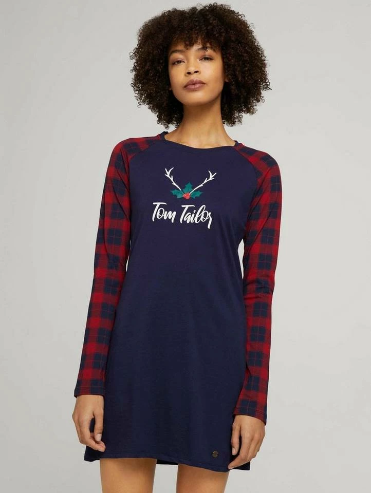 Besorgen 🎁 TOM TAILOR Pyjama »kariertes Nachthemd mit Print« ⌛ 4 Besorgen 🎁 TOM TAILOR Pyjama »kariertes Nachthemd mit Print« ⌛ - Image 4