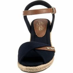Brandneu 🧨 TOM TAILOR »Keilsandaletten« Keilsandalette Beige, Dunkelblau ⌛ -Tom Tailor Verkaufsgeschäft 8e190581 ddd8 5ce3 bf73 c478e57562d1