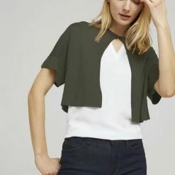 Bestes Angebot ⌛ TOM TAILOR Strickjacke »Kurzer Bolero mit Knopf« Deep black, Grape Leaf Green, Whisper White, Linen White 😍 -Tom Tailor Verkaufsgeschäft 8e3cd730 2d18 550d 97c2 e16701be8407