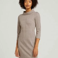 Brandneu ✔️ TOM TAILOR Jerseykleid mit Rollkragen Navy beige houndstooth, Offwhite beige glencheck ck 😀 -Tom Tailor Verkaufsgeschäft 8f0c2e1b 3abb 505d ad66 bb9c9fc120e7