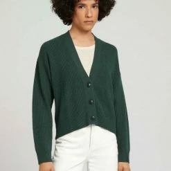 Brandneu 💯 TOM TAILOR Strickjacke »Kurzer Cardigan« Deep black, Java dark brown, Dark pine green, Cold beige melange 🥰 -Tom Tailor Verkaufsgeschäft 90a0b22e b7bf 520d aae2 b203409f0c69