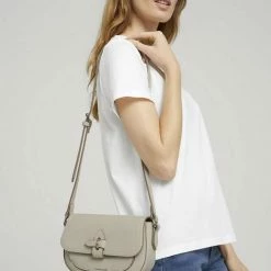 Neu 🔥 TOM TAILOR Umhängetasche »Jasmin Baguette Tasche mit Dekoverschluss« Light rose, Off white #ft5_slash# off white, Schwarz #ft5_slash# black ❤️ -Tom Tailor Verkaufsgeschäft 9160fc2b 1008 54ea ac88 4cc5b139f9ac
