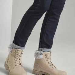 Besorgen 😉 TOM TAILOR »Schnürstiefelette mit Kunstfell« Schnürboots Nude, Nude, Mud, Ice 🛒 -Tom Tailor Verkaufsgeschäft 916c2d53 4362 5987 a687 e8993e13fc5c