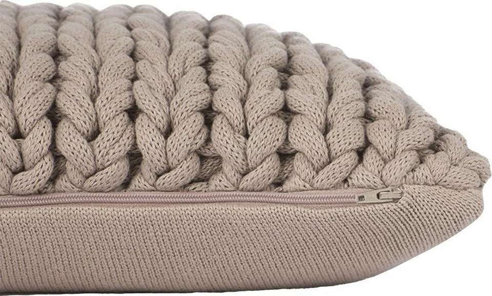 Angebote 🛒 Kissenhülle »Knit«, TOM TAILOR (1 Stück), mit gemütlichem groben Strickdessin Dunkelgrau-anthrazit-grau, Natur-beige-kitt 😀 3 Angebote 🛒 Kissenhülle »Knit«, TOM TAILOR (1 Stück), mit gemütlichem groben Strickdessin Dunkelgrau-anthrazit-grau, Natur-beige-kitt 😀 – Bild 3