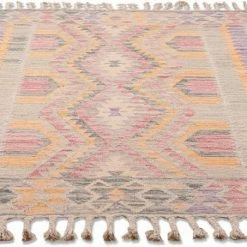 Aktion ⭐ Wollteppich »Vintage Classic Kelim«, TOM TAILOR, rechteckig, Höhe 5 mm, reine Wolle, handgewebt, mit Fransen, Boho-Style, Wohnzimmer ⭐ -Tom Tailor Verkaufsgeschäft 94057adf 0412 5a06 896c d3a721c9e074