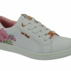 Schlussverkauf 🌟 TOM TAILOR »Tom Tailor Kinder 1172704 👟 Sneaker Blumenmuster« Schnürschuh Unbekannt, Weiß, Flieder 😉