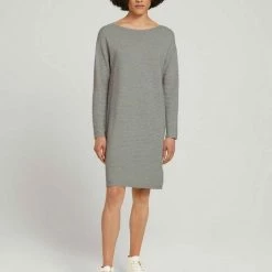 Bestpreis ⭐ TOM TAILOR Jerseykleid »Midi Strickkleid« Silver Grey Melange, Deep black, Gingerbread brown 🔔 -Tom Tailor Verkaufsgeschäft 949c2509 09f3 51e4 aacb 50e968bb92fd