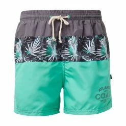 Bester Verkauf ⭐ TOM TAILOR Badeshorts »Badehose mit Blockstreifen« Anthra, Green ⭐