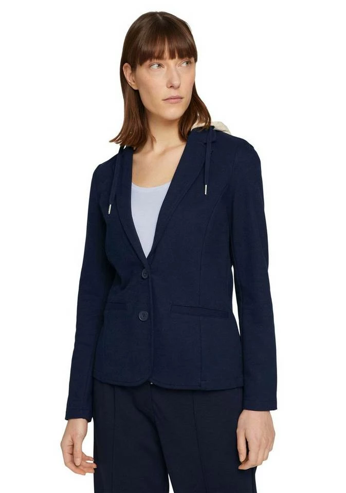 Auslauf 🔔 TOM TAILOR Sweatblazer mit abnehmbarer Kapuze am Kragen ❤️ 1 Auslauf 🔔 TOM TAILOR Sweatblazer mit abnehmbarer Kapuze am Kragen ❤️