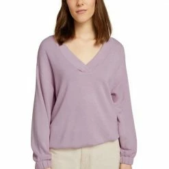 Am billigsten 😀 TOM TAILOR Sweater mit mit elastischem Bund am Saum und Ärmel Taupe, Flieder, Mittelblau 🔔 -Tom Tailor Verkaufsgeschäft 953d1e5e bc5d 5b1e a2ef 2d2615921458