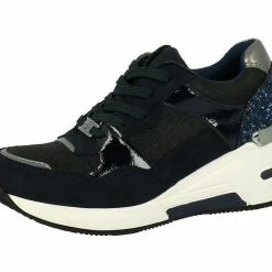 Billig ✔️ TOM TAILOR »Tom Tailor Damen 2192610 Schnürhalbschuhe« Schnürschuh Black, Schwarz, Navy 🛒 -Tom Tailor Verkaufsgeschäft 96d52570 9076 5169 9b8a 2653a52bb4db