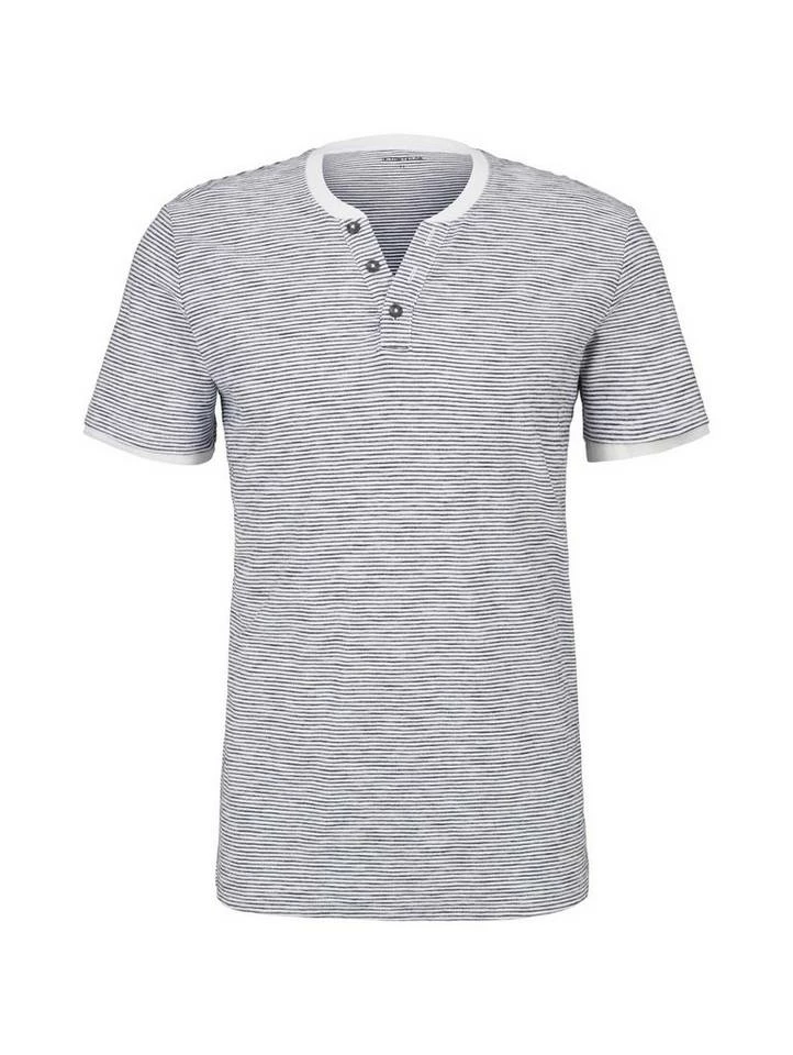 Brandneu ⭐ TOM TAILOR T-Shirt »T-Shirt mit Henley Ausschnitt« Smoke green cream fine stripe, Navy soft peach fine stripe, Stripe white 🧨 6 Brandneu ⭐ TOM TAILOR T-Shirt »T-Shirt mit Henley Ausschnitt« Smoke green cream fine stripe, Navy soft peach fine stripe, Stripe white 🧨 - Image 6