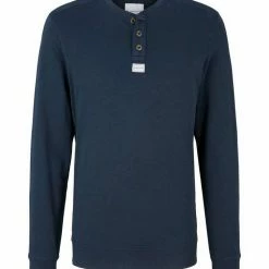 Bestpreis 🔔 TOM TAILOR Hoodie »Henley Sweatshirt« Sky Captain Blue, Decadent Bordeaux 💯 -Tom Tailor Verkaufsgeschäft 96f91093 1988 5d20 a9b5 cb263c24d15d