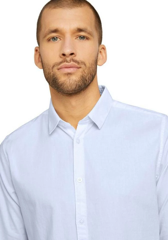 Besorgen 👏 TOM TAILOR Langarmhemd im Basic-Design Navy-altweiß, Weiß, Hellblau, Anthrazit 🛒 3 Besorgen 👏 TOM TAILOR Langarmhemd im Basic-Design Navy-altweiß, Weiß, Hellblau, Anthrazit 🛒 - Image 3