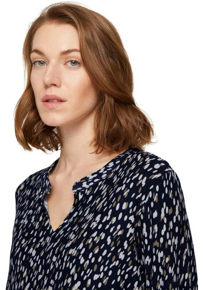 Brandneu ⭐ TOM TAILOR Henleyshirt mit Urn-Up-Ärmeln Hellmarine-gemustert, Marine-gepunktet 😀 3 Brandneu ⭐ TOM TAILOR Henleyshirt mit Urn-Up-Ärmeln Hellmarine-gemustert, Marine-gepunktet 😀 - Image 3