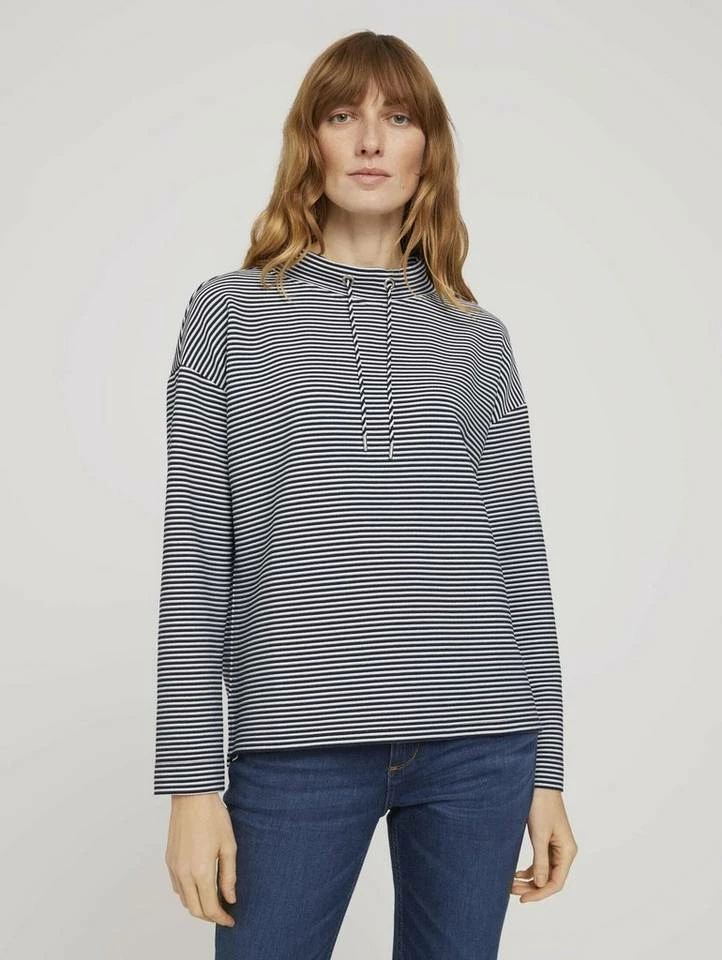 Am billigsten ✨ TOM TAILOR Sweatshirt (1-tlg) Navy offwhite ottoman stripe, Whisper White ✔️ 17 Am billigsten ✨ TOM TAILOR Sweatshirt (1-tlg) Navy offwhite ottoman stripe, Whisper White ✔️ – Bild 17