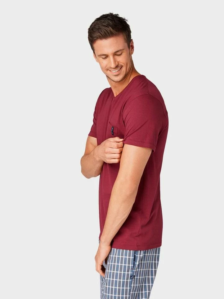 Angebote ✨ TOM TAILOR Pyjamaoberteil »Pyjama T-Shirt« Blue-medium-solid, Red-medium-solid 😍 4 Angebote ✨ TOM TAILOR Pyjamaoberteil »Pyjama T-Shirt« Blue-medium-solid, Red-medium-solid 😍 - Image 4