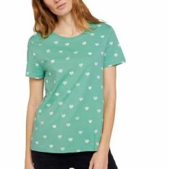 Bester Verkauf 🛒 TOM TAILOR T-Shirt mit modischen Allover-Prints Weiß-bunt-gemustert, Offwhite-bedruckt, Hellrot-bedruckt, Navy-bunt-gemustert 🌟