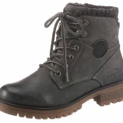 Blitzangebot 👏 TOM TAILOR Schnürboots mit Strickkragen Altrosa, Anthrazit 😍