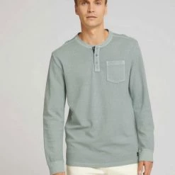 Großhandel ❤️ TOM TAILOR T-Shirt »Langarmshirt mit Brusttasche« Light ice blue, Sky Captain Blue 🛒 -Tom Tailor Verkaufsgeschäft 99533566 3239 55d5 81d5 5fdfa15a28e0