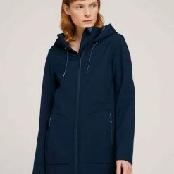 Budget 👏 TOM TAILOR Regenmantel »Übergangsparka mit Tunnelzug« Dusty Beige, Navy colorful floral design, Sky Captain Blue 😉 -Tom Tailor Verkaufsgeschäft 99af14da ccbf 5ba9 a7de 7accd9b1ca4f