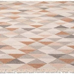 Bestpreis 🔥 Teppich »Triangle Kelim«, TOM TAILOR, rechteckig, Höhe 5 mm, handgewebt, mit Fransen, Boho-Style, Wohnzimmer 💯