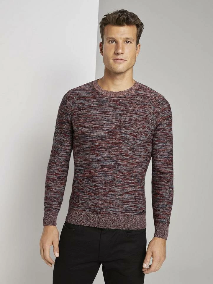 Besorgen 🔥 TOM TAILOR Strickpullover »Bunt melierter Pullover« Green by navy white structure, Navy base multicolor structure ⌛ 1 Besorgen 🔥 TOM TAILOR Strickpullover »Bunt melierter Pullover« Green by navy white structure, Navy base multicolor structure ⌛