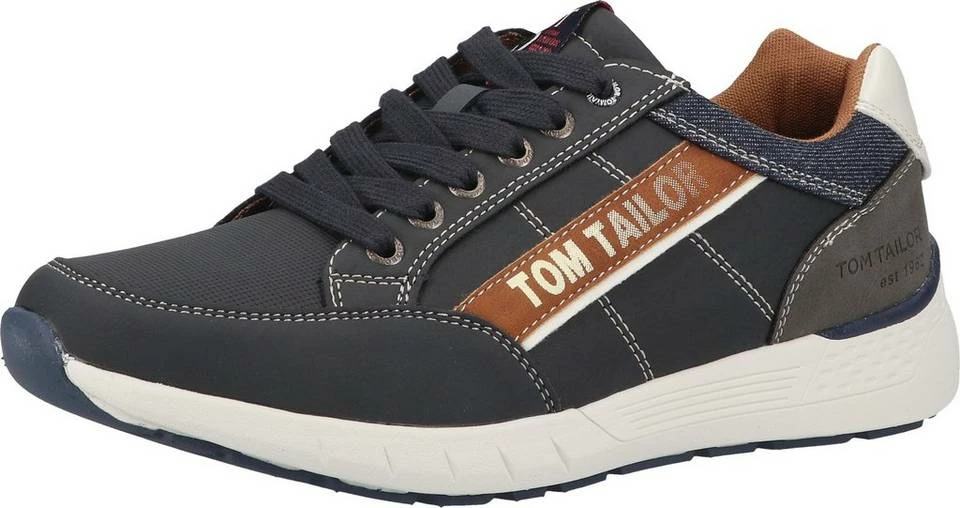 Bestpreis 😍 TOM TAILOR »Lederimitat/Textil« 👟 Sneaker Navy 00003, Cognac 00205 ✔️ 1 Bestpreis 😍 TOM TAILOR »Lederimitat/Textil« 👟 Sneaker Navy 00003, Cognac 00205 ✔️