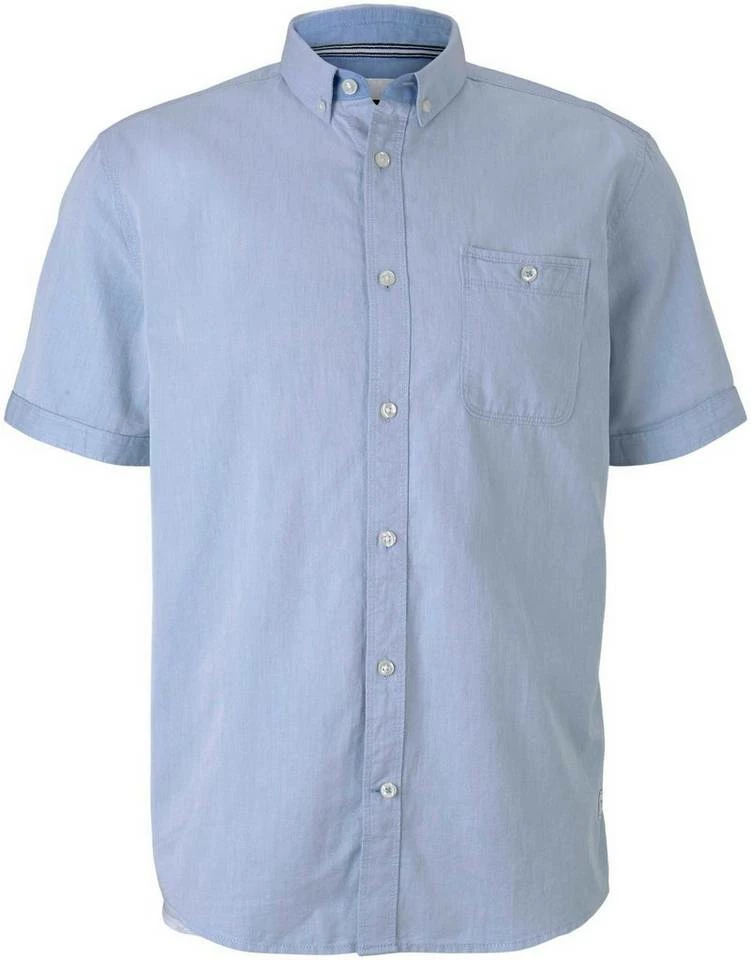 Bestes Angebot ⭐ TOM TAILOR Kurzarmhemd mit vorgesetzter Schulternaht Grün, Red white two face twill, Hellblau 🤩 2 Bestes Angebot ⭐ TOM TAILOR Kurzarmhemd mit vorgesetzter Schulternaht Grün, Red white two face twill, Hellblau 🤩 - Image 2