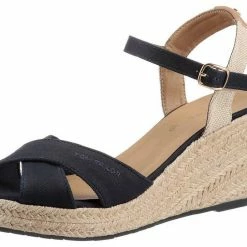 Brandneu 😉 TOM TAILOR 🩴 Sandalette in schilchtem Design Rot, Navy, Rose, Black 😀 -Tom Tailor Verkaufsgeschäft a00ce169 2c5d 5f1b 9c04 a892e5d6c257